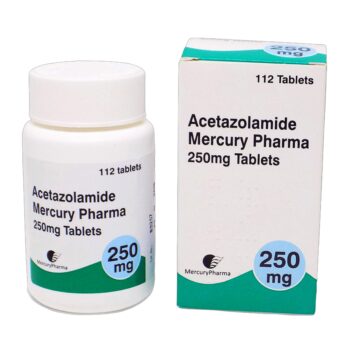 Box of Acetazolamide 250 mg tablets for glaucoma and altitude sickness