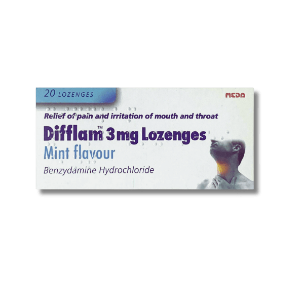 Difflam 3mg Lozenges Mint Flavour