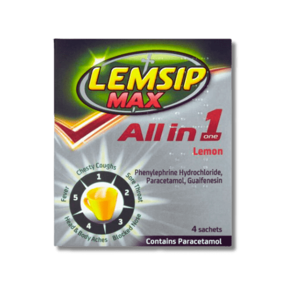 Lemsip Max All In One Lemon 4 Sachets