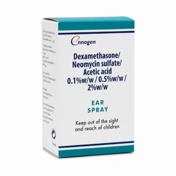Dexamethasone neomycin ear spray 5ml bottle (dexamethasone 0.1%, neomycin 0.5%, acetic acid 2%)
